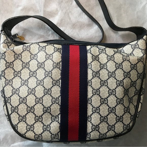 Gucci Blue Vintage Shoulder Bag - Picture 2 of 16